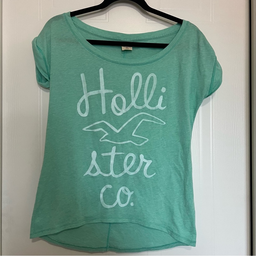 Hollister Mint Green Crew Neck Tee